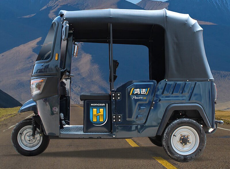 Premium Electric Tricycle-14 Dark Blue Electric Passenger Tricycle