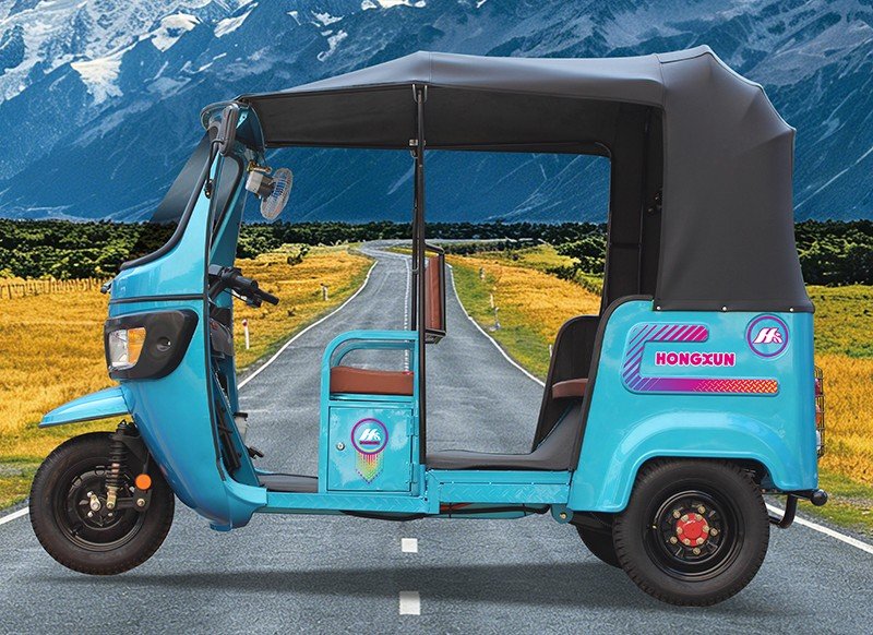 electric passenger tricycle in cyan blue15