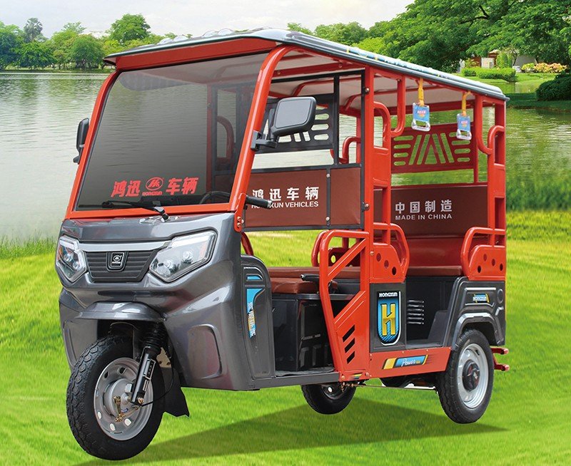 electric passenger tricycle with orange roof18