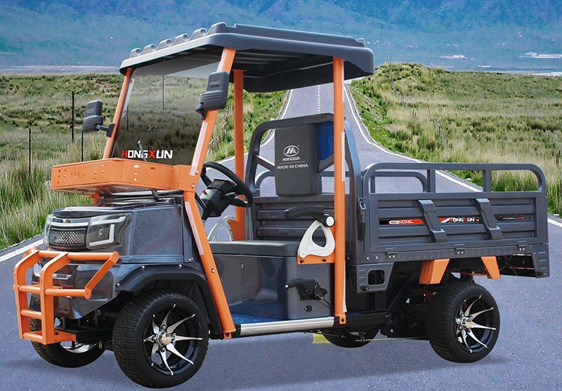 electric cargo tricycle with cabin and open cargo box22