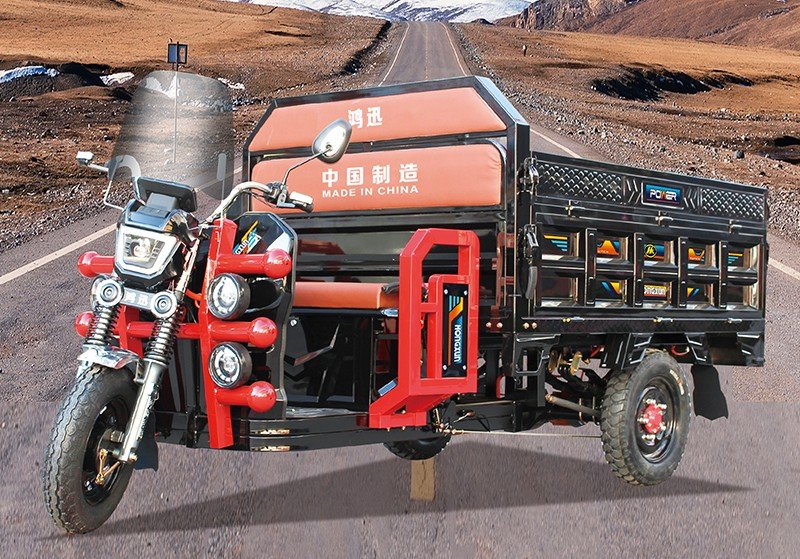 semi-closed electric cargo tricycle in black8
