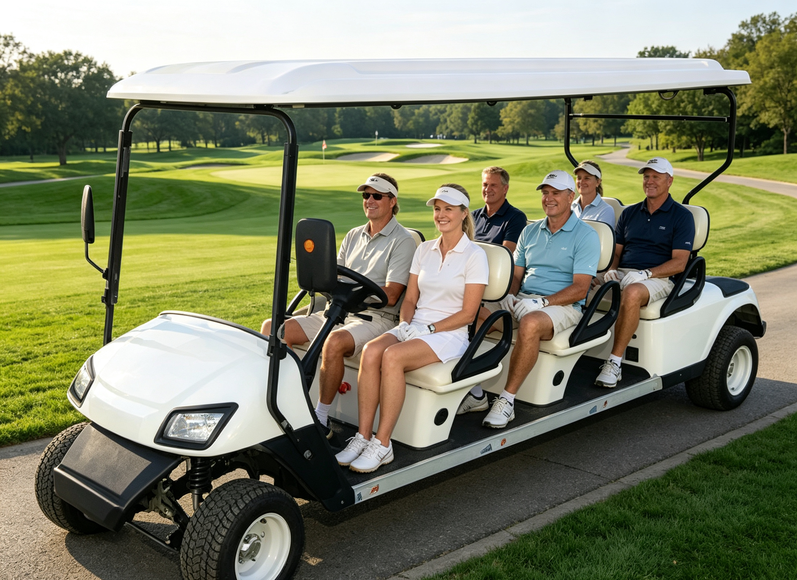 electric golf course shuttle cart