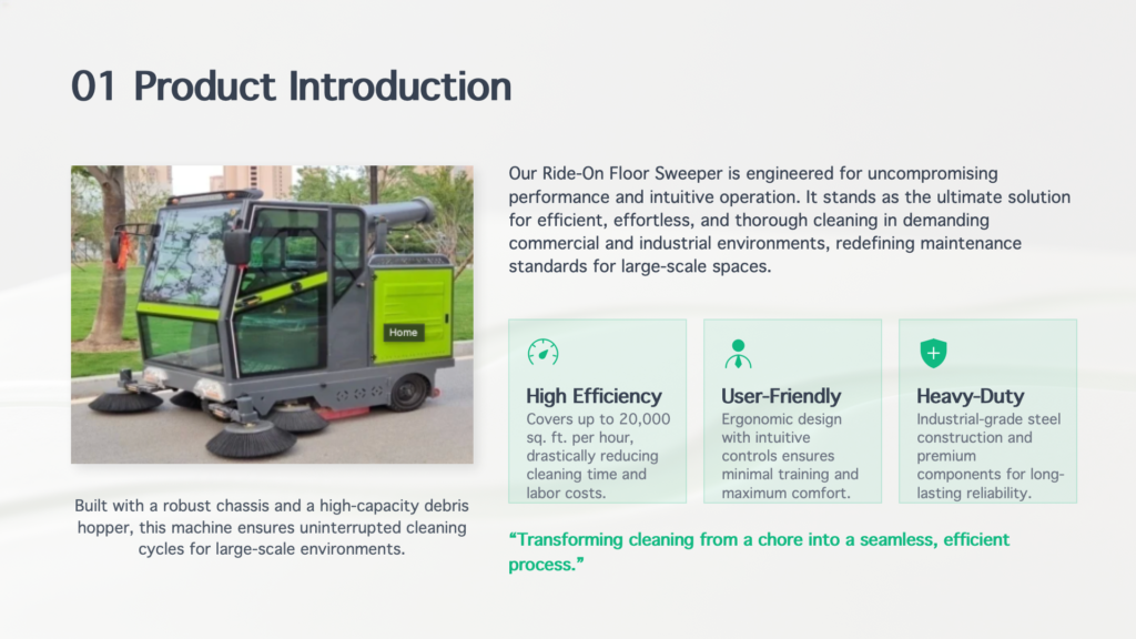 ride on floor sweeper : road sweeper3