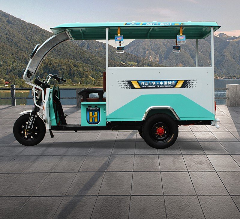 1.5M Electric Sightseeing Tricycle enclosed passenger trike for tourism 3 (3)